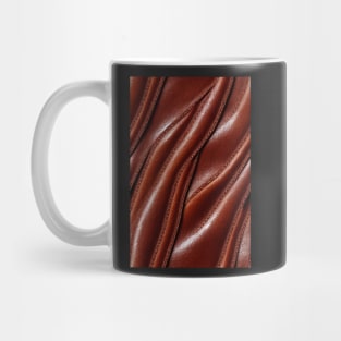 Brown Imitation leather, natural and ecological leather print #5 Mug